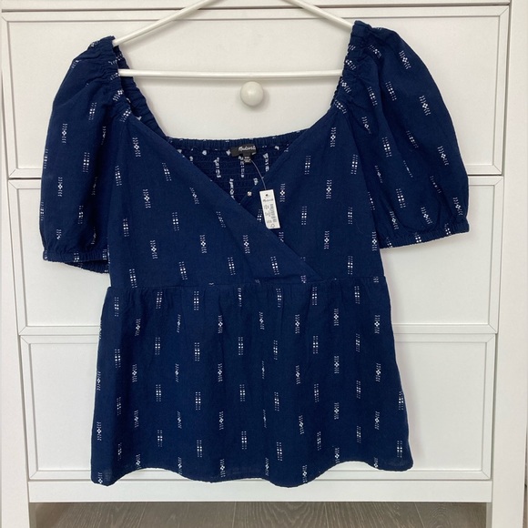 Navy Madewell cotton top NWT, size XXS - Picture 1 of 2
